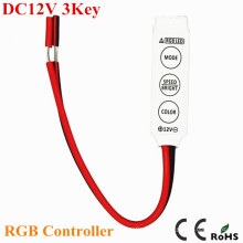 cable negro rojo 12V 6A 3 teclas Mini RGB controladores led con precio de fábrica